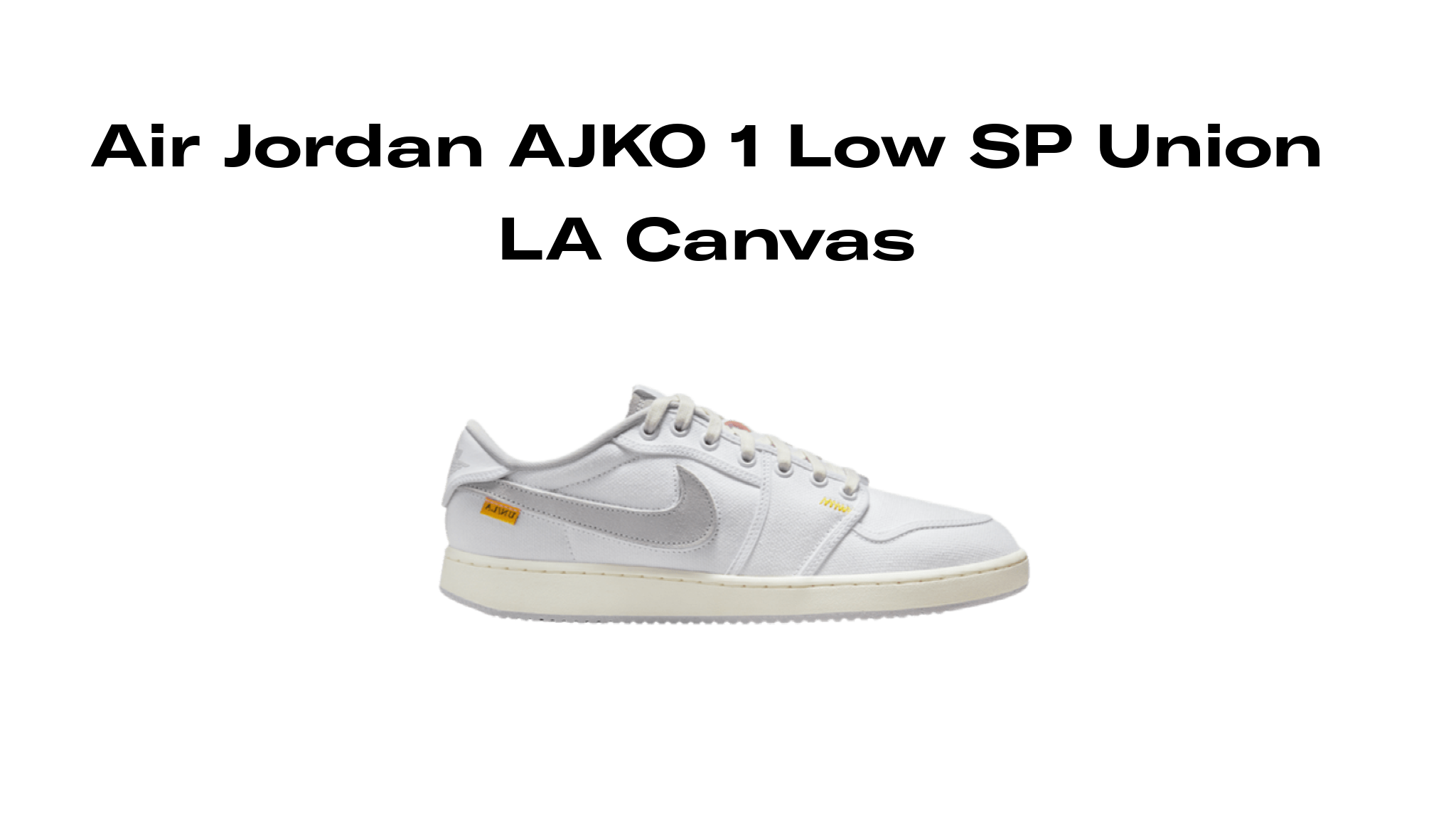 AJKO 1 LOW×UNION White スニーカー 靴 メンズ ネットオンラインストア